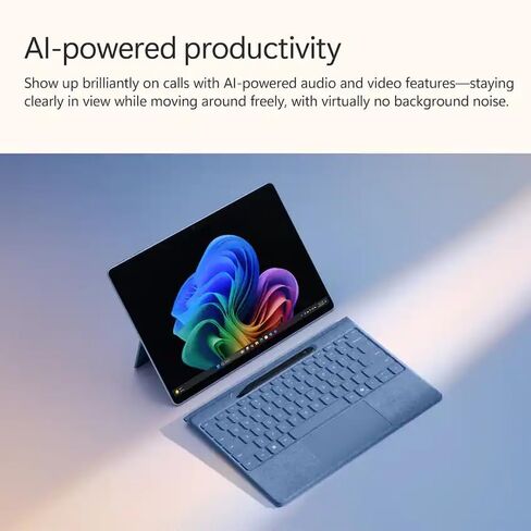 كمبيوتر لوحي Microsoft Surface Pro 13 بوصة 3K 120 هرتز OLED يعمل باللمس 2 في 1، 12 نواة Snapdragon 45 Tops NPU، ذاكرة الوصول العشوائي 16 جيجابايت 1 تيرابايت SSD، لوحة مفاتيح بإضاءة خلفية، قلم، MS 365، بطارية 14 ساعة، Copilot+، Win 11 Pro in Saudi Arabia