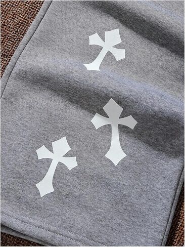 SOLY HUX Boy's Graphic Sweatpants Y2k Gothic Elastic Waist Straight Leg Baggy Pants Streetwear in Saudi Arabia
