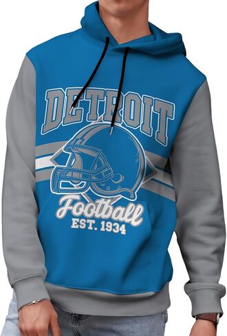 Men's Football Hoodie Team City Pullover Hooded for Men Women 3d Print Casual Sweatshirt Hooded Fan Gift in Saudi Arabia