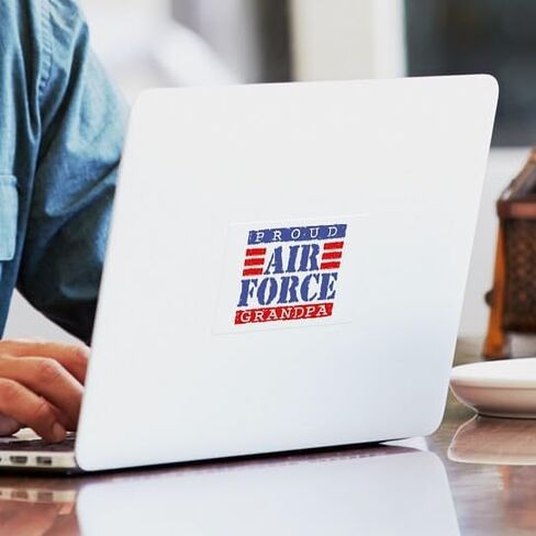 ملصق CafePress Proud Air Force Grandpa مستطيل الشكل ملصق ممتص للصدمات للسيارة in Saudi Arabia