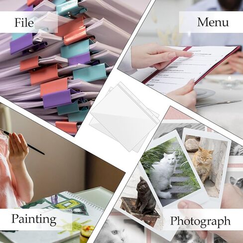 24 Pack Resealable Sheet Protectors 8.5 x 11 Inch Clear Heavy Duty Page Sleeves Plastic Waterproof Zip Document Holders for Photos Tickets Certificates Wall Sign Displays, Vertical in Saudi Arabia