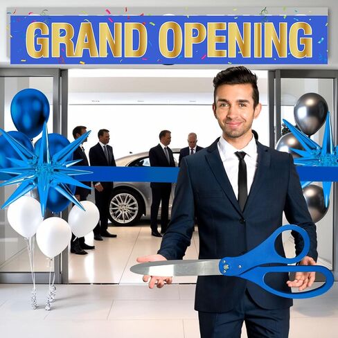25 Inch Gold Scissors for Grand Opening – Heavy Duty Scisors 25'' Giant Scissors for Ribbon Cutting Ceremony Large Gold Giants Ribbon Cutting for Special Events Inaugurations and Ceremonies in Saudi Arabia