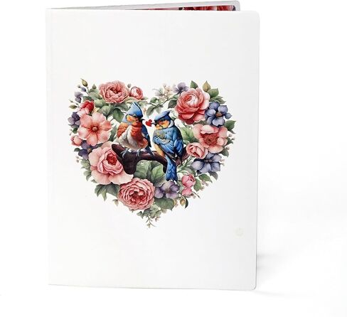 CUTPOPUP Anniversary Card Pop Up, Valentines Day, Wedding, Engagement, 3D Greeting Card (Parrot Couple) in Saudi Arabia