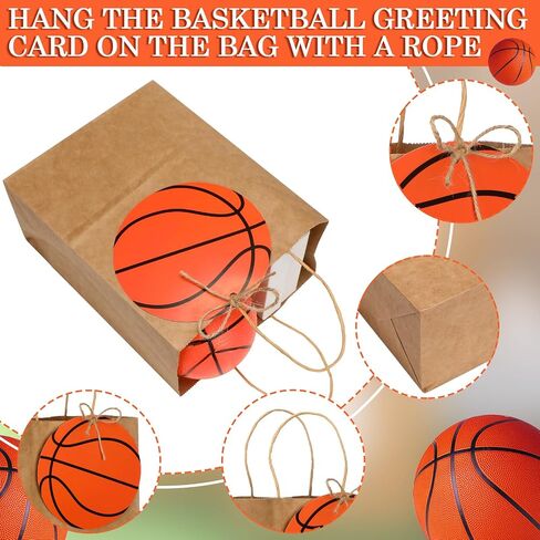 12 Sets 10.6 Inch DIY Football Paper Gift Bag Sets with Handles Personalized Football Party Favor Bags Include Tags Stickers Marker Jute Rope Paper Goodie Bundle for Sport Party Supplies in Saudi Arabia