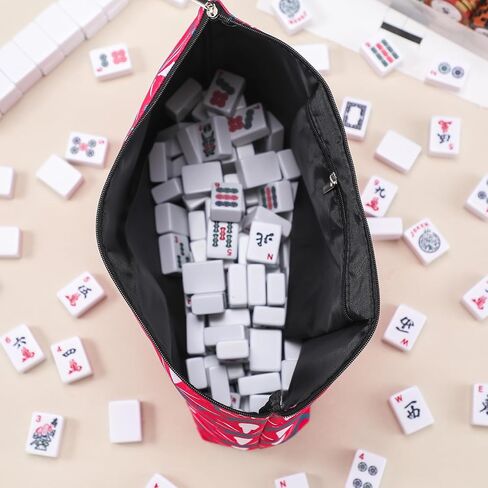 Sanwuta Soft American Mahjong Bag Thickened Blue Printed Mahjong Tiles Bag Accessories 13 x 7.8 x 3.2 Inches in Saudi Arabia
