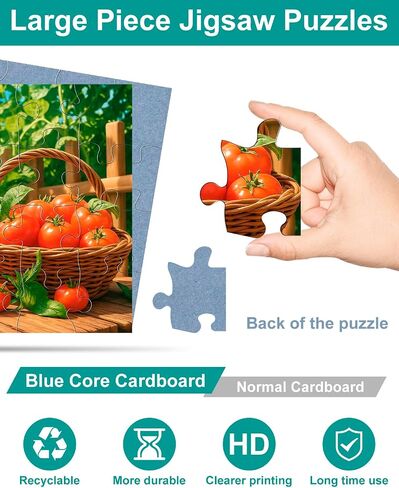 6 Pack 48 Large Piece Jigsaw Puzzles for Seniors Alzheimer Products for Elderly Dementia Activities Memory Game for Patients in Nursing Home with Storage Box in Saudi Arabia