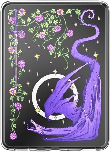 PopSockets Kindle Paperwhite Case (12th Gen, 7", 2024/25), Signature Edition & Colorsoft – Slim Protective Cover with Built-in MagSafe Ring for MagSafe PopGrip, E-Reader Accessory - Dragon Violet in Saudi Arabia