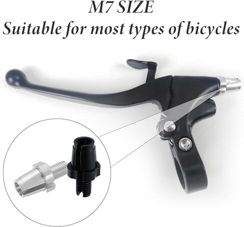 M10 Bike Brake Lever Adjuster Screws 4 Pcs Bike Brake Cable Adjusting Screws 10mm Aluminum Alloy Brake-Lever Screw for Bicycles Mountain Bikes Road Bikes (Silver & Black) in Saudi Arabia