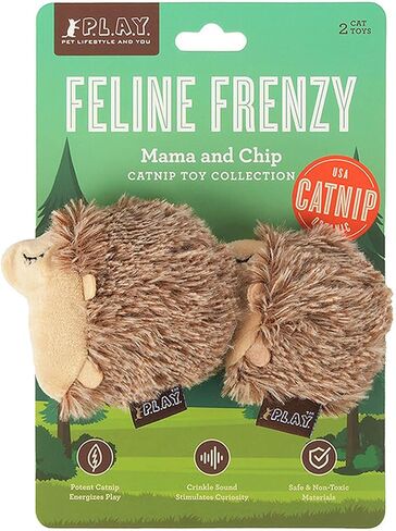 يلعب. ألعاب القط اللطيفة - ألعاب Catnip المملوءة بالقطط المملوء بالأصدقاء Catnip ، رائعة للقطط والقطط البالغة - مواد قابلة للغسل ، مخيط مزدوج ، معاد تدويرها (Mama & Chip ، مجموعة من 2) in Saudi Arabia