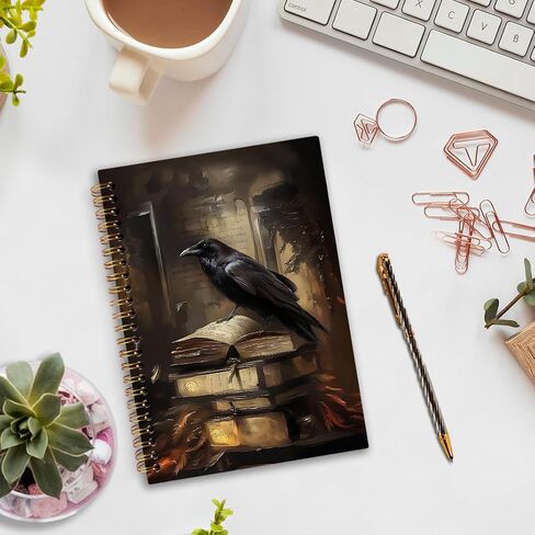 دفتر NVUCAMD GOTHIC FROG Spiral Noteboor ، Witchy Moody Frog Journal Notebook ، Witchy Frogs Mourning Notebooks ، Gothic Halloween Frogs Higds Office Supplies ، 5.5x8.3inch in Saudi Arabia
