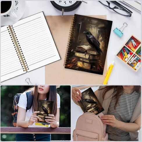دفتر NVUCAMD GOTHIC FROG Spiral Noteboor ، Witchy Moody Frog Journal Notebook ، Witchy Frogs Mourning Notebooks ، Gothic Halloween Frogs Higds Office Supplies ، 5.5x8.3inch in Saudi Arabia
