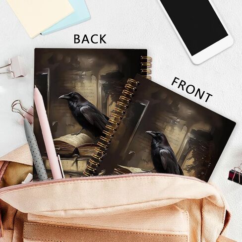 دفتر NVUCAMD GOTHIC FROG Spiral Noteboor ، Witchy Moody Frog Journal Notebook ، Witchy Frogs Mourning Notebooks ، Gothic Halloween Frogs Higds Office Supplies ، 5.5x8.3inch in Saudi Arabia