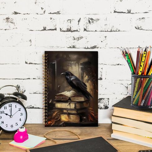 دفتر NVUCAMD GOTHIC FROG Spiral Noteboor ، Witchy Moody Frog Journal Notebook ، Witchy Frogs Mourning Notebooks ، Gothic Halloween Frogs Higds Office Supplies ، 5.5x8.3inch in Saudi Arabia