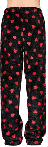 Womens Plush Pajama Pants Soft Fuzzy Pajama Bottoms for Women Cozy Pj Fleece Lounge Pants in Kuwait