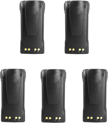 5Pcs HNN9013 HNN9013D 2600mAh Li-ion Battery Pack for HT1250 HT1250-LS HT750 HT1225 HT1550 PR860 GP328 GP338 PRO5150 MTX9250 MTX850 MTX850LS MTX950 MTX960 MTX8250 Portable Radio with Belt Clip in Saudi Arabia
