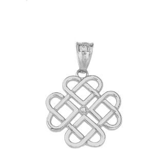 قلادة أنيقة لا نهاية لها من الذهب عيار 10 قيراط بعقدة سلتيك على شكل قلب إنفينيتي in Kuwait