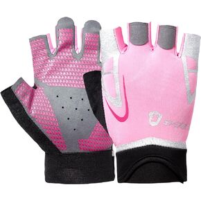 Workout Gloves for Men Women, Gym Gloves with Half Fingers, Breathable Fabric, Anti-Slip Palm, Exercise Gloves Perfect for Cycling, Fitness