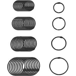 Suneration Loose Leaf Binder Rings, Book Rings, Assorted Sizes (Inner Diameter 1, 1.22, 1.5, 2 inch) Metal Rings, for School, Office, or Home