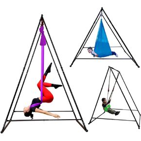 KT Dedicated Stand Frame For Aerial Yoga And Therapy Sensory Hammock Model KT1.1520YG. Foldable, Portable, Height Adjustable, Stable and Durable Upgraded Yoga Swing Stand Frame