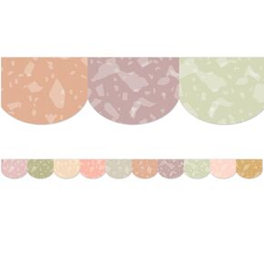 Teacher Created Resources Terrazzo Tones Scalloped Die-Cut Border Trim (TCR7214)