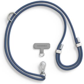 RhinoShield Waterproof and Durable TPU Crossbody Phone Lanyard | Extra loop to hang Airpods, Keys (Landyard Card Included)