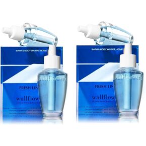 Bath & Body Works Fresh Linen Wallflower Bulb Refills TWO boxes, FOUR bulbs!