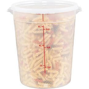 Restaurantware - LIDS ONLY: Met Lux 8.8 Inch Translucent Plastic Lids, 10 Durable Storage Container Lids - Fits 6 And 8 Quarts, Pull-Corner Tab, Round Storage Container Lids, For Securing Food