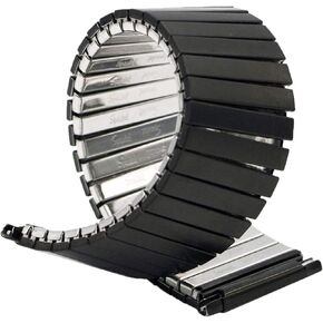 Speidel Twist-O-Flex Metal Expansion Replacment Watchband for Garmin and Samsung Brushed and Black