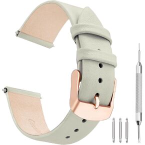 Ritche Leather Watch Bands for Women, Perfect Valentine's & Birthday Gifts for Women, Elegant Replacement Bands Fit All Watche, Versatile Sizes 10mm 12mm 14mm 16mm 18mm 20mm 22mm.