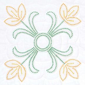 Jack Dempsey Needle Art Cross-Stitch Tulips 18" Quilt Blocks