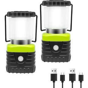 Jarxin 3Packs LED Camping Lantern Rechargeable 1000LM, 4500mAh Power Bank, IP44 Waterproof Lantern Flashlight for Hurricane Emergency, Hiking