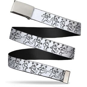 Buckle-Down Unisex-Adult's Web Belt Grateful Dead, Multicolor, 1.25" Wide-Fits up to 42" Pant Size