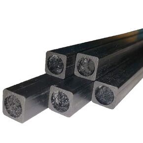 (4) 10mm x 10mm x 1000mm - Pultruded Carbon Fiber - Square Tube-Round Center- RC Hobbies, Drones, Special Projects- RC - (4) Tubes