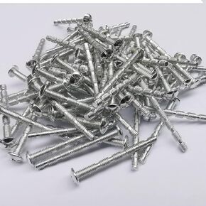 Truss Head Break Away Screws, Imperial 8-32 Thread x 1-3/4", 80-Pcs/11ounces Long Slub Bolts for Cabinet Drawer and Door Handles and Knobs，Long Slub Machine Phillips Screws