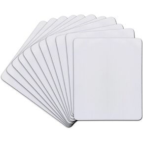 A-SUB Sublimation Mouse Pad Blank Rectangular Blanks 3mm Thick for Transfer Heat Press Printing Crafts 9.4x7.9x0.12 Inches White 11pcs