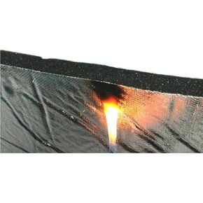 Elfin Hood-Liner 55" x 32" x 3/5" Thick Fireproof Self-Adhesive Automotive Insulation Foam Sound Deadening Mat- Aluminum Foil Face