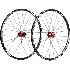BUCKLOS 26/27.5/29" Mountain Bike Wheelset, Carbon Hub MTB Wheels Quick Release Disc Brakes, 24H Low-Resistant Flat Spokes Bike Wheels fit 7-11 Speed Cassette
