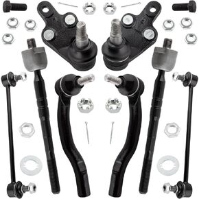 YMAUGP Front Inner & Outer Tie Rod Ends + Sway Bar End Links + Lower Ball Joints for Toyota Camry 2007-2011 (USA Built Models Only) K500044 K500043 ES80603 ES80602 EV800306 K750123
