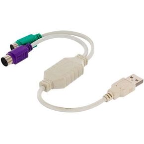 axGear USB Male to Dual PS/2 PS2 Female Cable Mouse Keyboard Adapter Converter