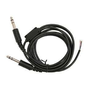 Aviation Headset Replacement Cable 6.6ft with Dual GA Plug, PVC, Perfect Replacement for David Clark AVCOMM Pilot Headset
