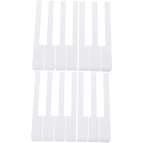 Abaodam 4 Pcs Piano Keys Piano Key Replacement Piano Repair Accessories Musical Instruments Piano Replacing White Keyboard Piano Replace Key Tops White Piano Keytops Major