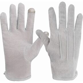 Mens Driving Gloves Summer UV Sun Protection Cycling Gloves Unisex Non-Slip Touchscreen Cotton Gloves Workout Exercise Gloves Outdoor Sunblock Full Finger Gloves for Motorcycle Camping Riding