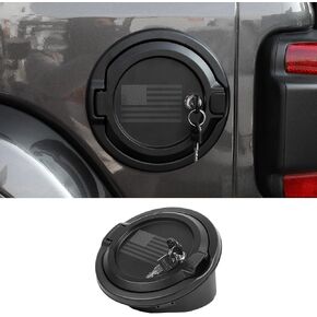 RT-TCZ Fuel Filler Door Locking Gas Tank Cap Cover Accessories for 2018-2024 Jeep Wrangler JL JLU Unlimited Sport Rubicon Sahara 2-Door 4-Door