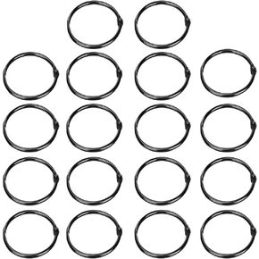 2 Inch Black Loose Leaf Binder Rings，Nickel Plated Steel Metal Book Rings,for School, Home, Or Office（18 Pack）