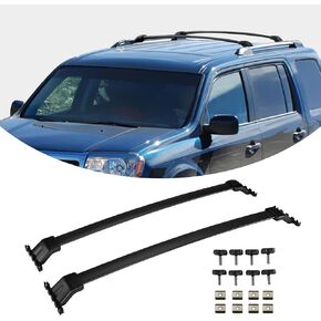 PARTOL Crossbars Roof Rack for Dodge Journey 2009-2022 with Factory Side Rails, Aluminum Roof Rail Cross Bar Cargo Bar Luggage Carrier for Canoe Kayak Bike
