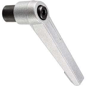 CoCud Clamping Lever Handles, M8 Female Thread 72mm Lever, Adjustable Quick Release Locking Rotating Knobs Silver Tone - (Applications: for Lathe Machinery), 1-Piece