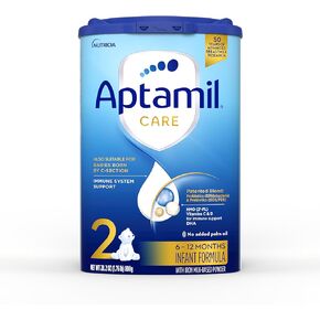 Aptamil Care Stage 2, Milk Based Powder Infant Formula for 6+ Months, Also for C-section born babies, with DHA & ARA, Omega 3 & 6, Prebiotics, Contains No Palm Oil, 28.2 Ounces, Packaging May Vary