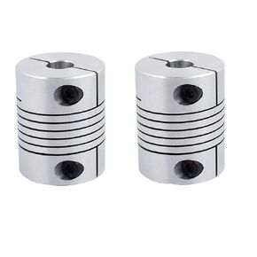 Xnrtop 8mm to 8mm Shaft Coupling 40mm Length 32mm Diameter Stepper Motor Coupler Aluminum Alloy Joint Connector for 3D Printer CNC Machine DIY Encoder (Pack of 2）