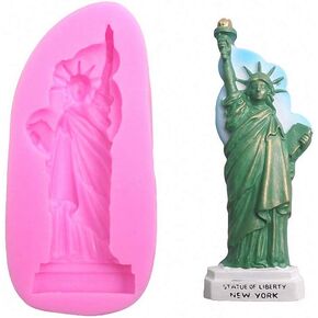 the Statue of Liberty Silicone Fondant Mold Symbol of American Chocolate Gum Paste Sugar Craft Cake Decorating Tools Soap Resin Polymer Clay Mold