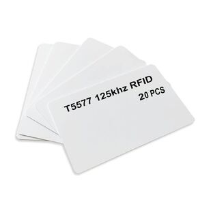 Meipire T5577 Writable Rewrite Smart Card 125khz Blank White PVC RFID Access Chip Card (20)